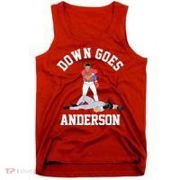 Funny Baseball Fight Down Goes Anderson Tank Top thumb 0