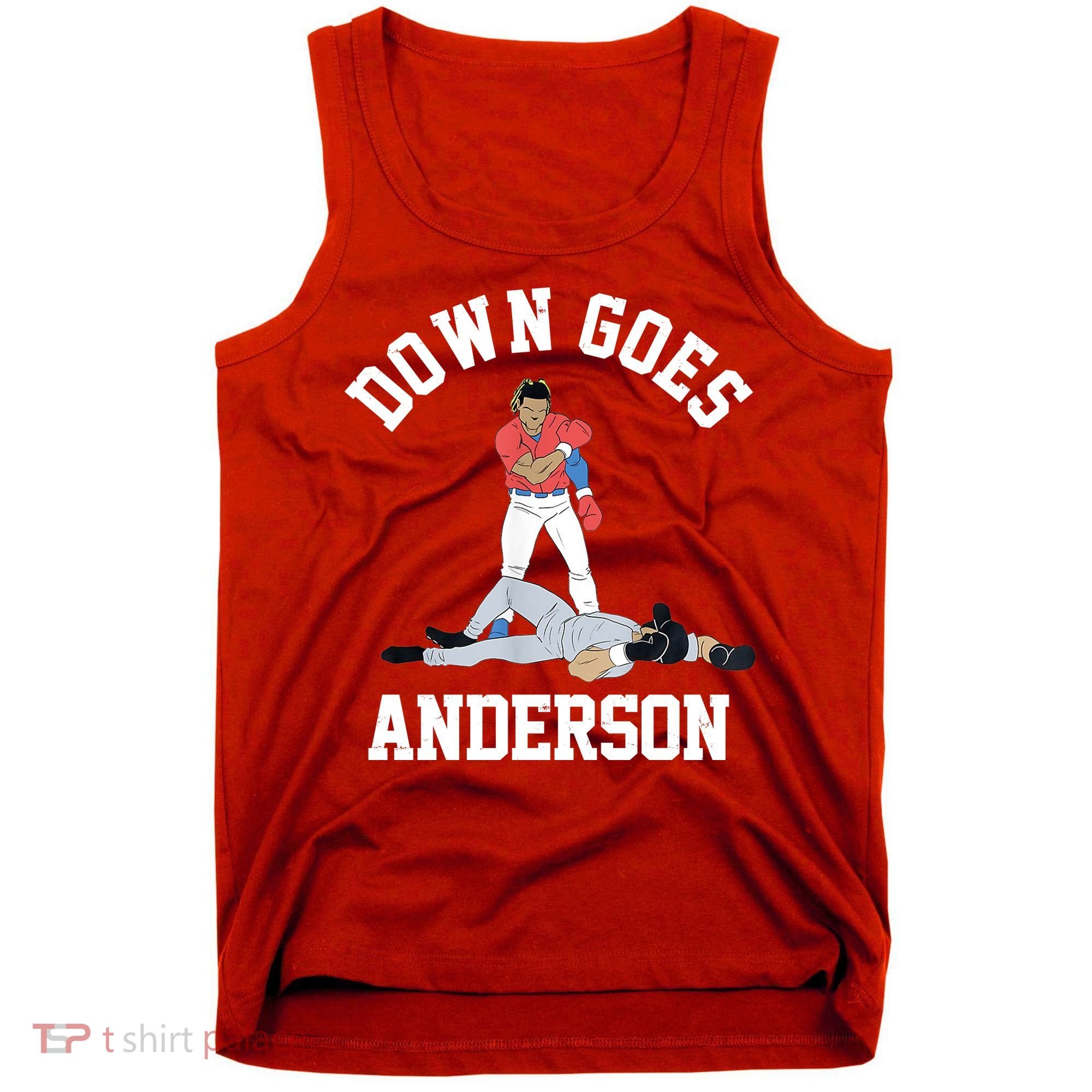 Funny Baseball Fight Down Goes Anderson Tank Top