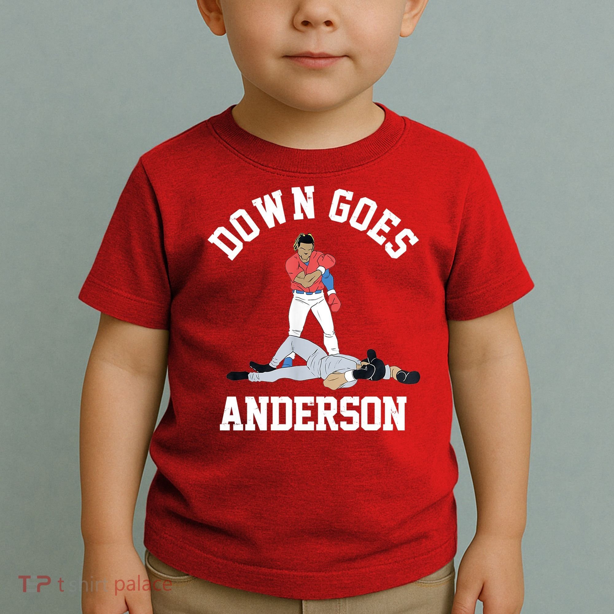 Funny Baseball Fight Down Goes Anderson Toddler T-Shirt