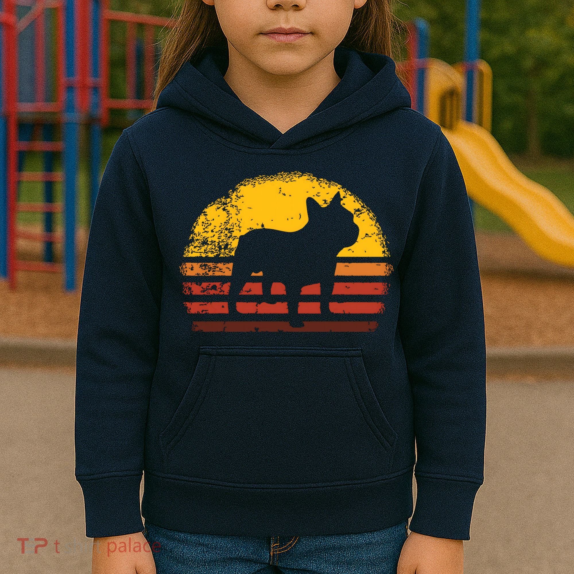 French Bulldog French Bulldog Retro Kids Hoodie