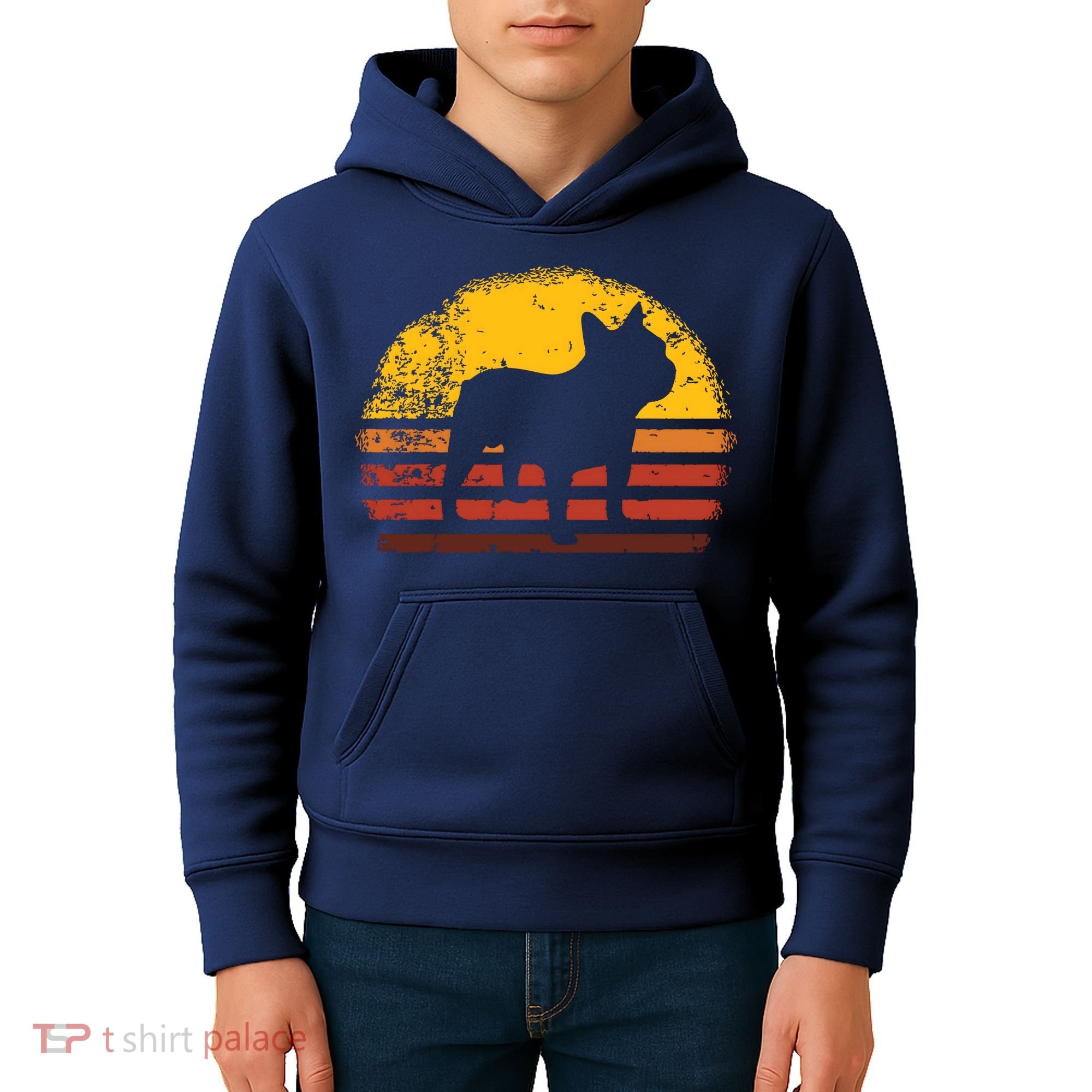 French Bulldog French Bulldog Retro Kids Hoodie