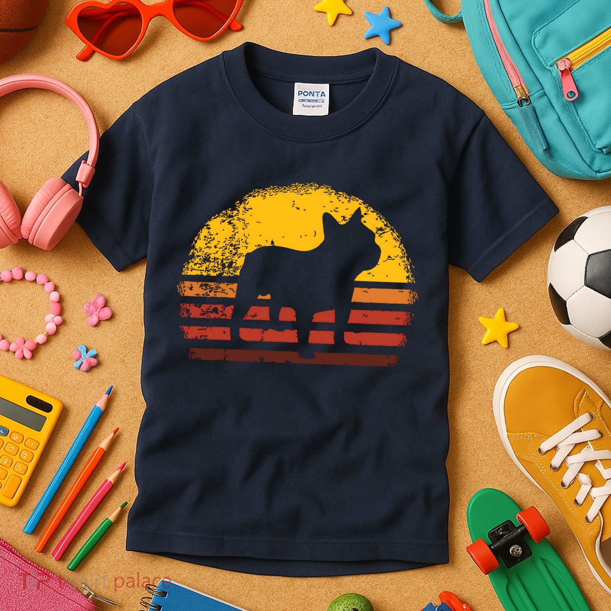 French Bulldog French Bulldog Retro Kids T-Shirt