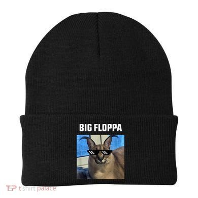 Funny Big Floppa Wearing Meme Sunglasses Beanie