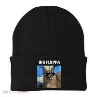 Funny Big Floppa Wearing Meme Sunglasses Beanie thumb 0