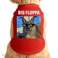 Funny Big Floppa Wearing Meme Sunglasses Doggie Tank thumb 0