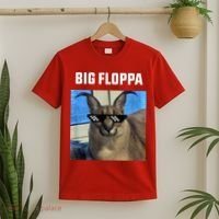 Funny Big Floppa Wearing Meme Sunglasses T-Shirt thumb 2