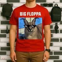 Funny Big Floppa Wearing Meme Sunglasses T-Shirt thumb 6
