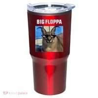 Funny Big Floppa Wearing Meme Sunglasses Tumbler thumb 0
