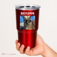 Funny Big Floppa Wearing Meme Sunglasses Tumbler thumb 2