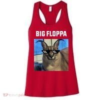 Funny Big Floppa Wearing Meme Sunglasses Women's Tank Top thumb 0