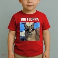 Funny Big Floppa Wearing Meme Sunglasses Toddler T-Shirt thumb 2