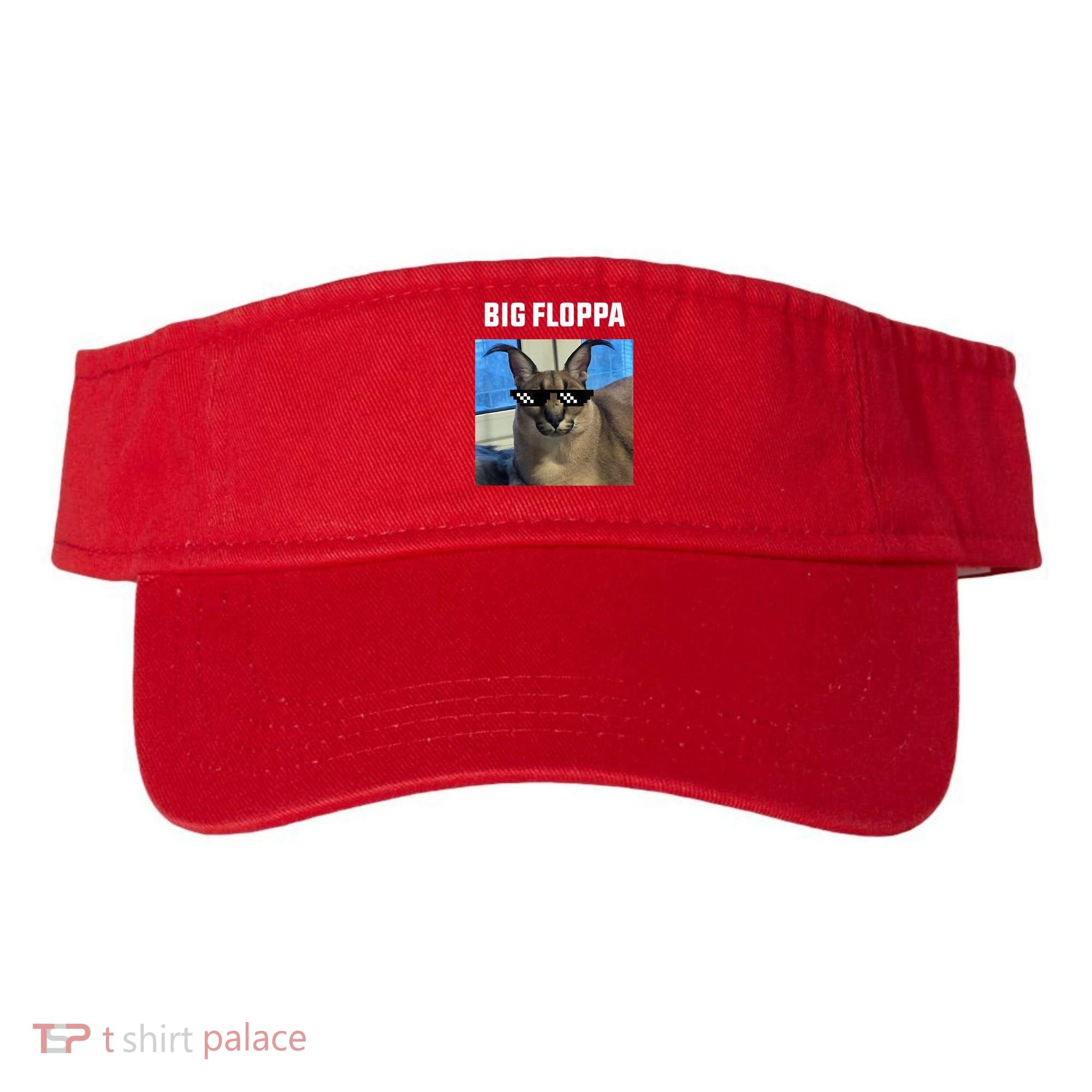 Funny Big Floppa Wearing Meme Sunglasses Visor