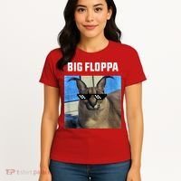 Funny Big Floppa Wearing Meme Sunglasses Women's T-Shirt thumb 4