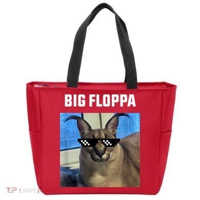 Funny Big Floppa Wearing Meme Sunglasses Tote Bag