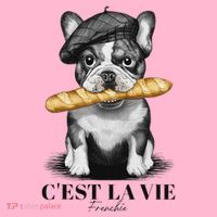 French Bulldog Frenchie Dog Lover Dad Dog Mom CEst La Vie Coaster thumb 2