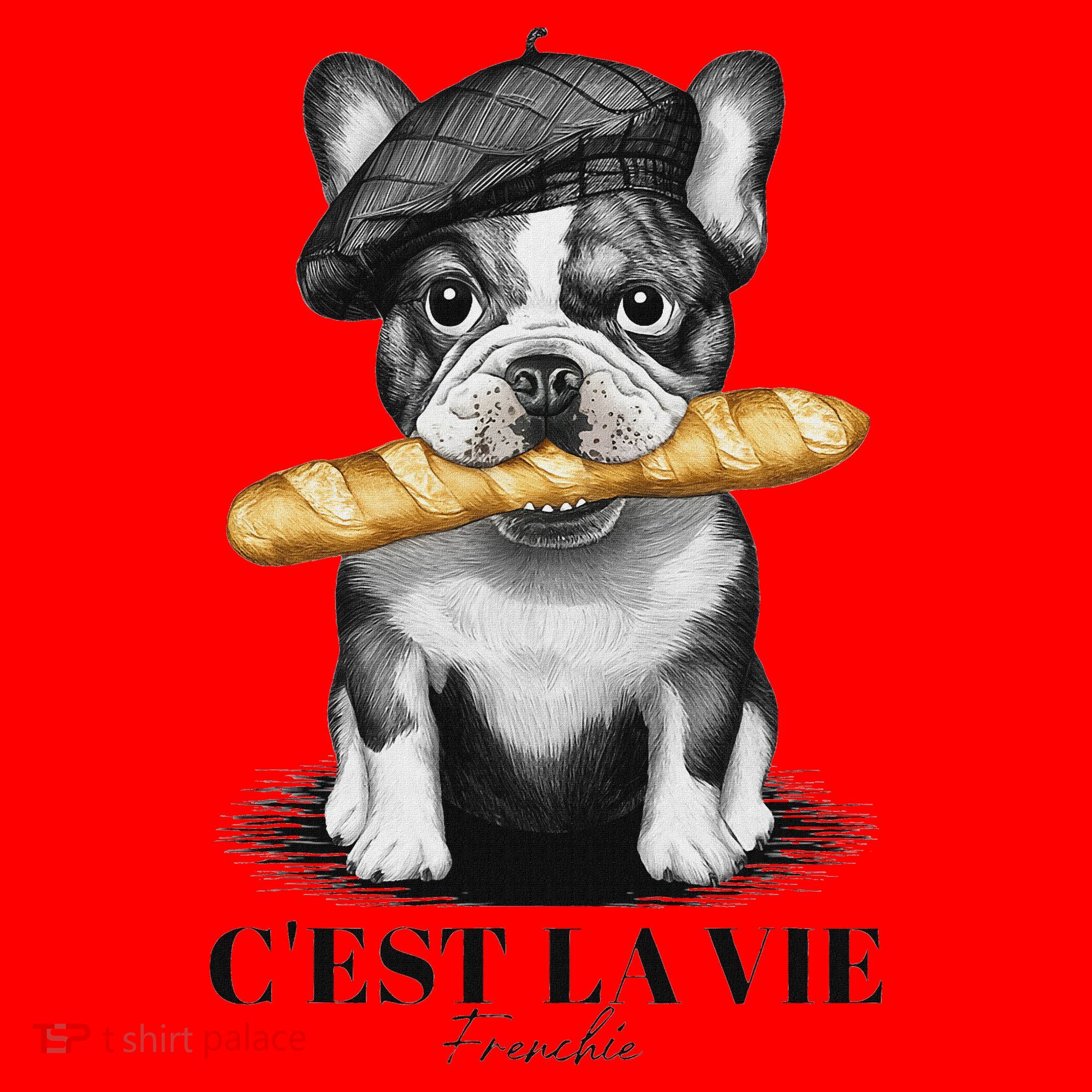 French Bulldog Frenchie Dog Lover Dad Dog Mom CEst La Vie Santa Hat