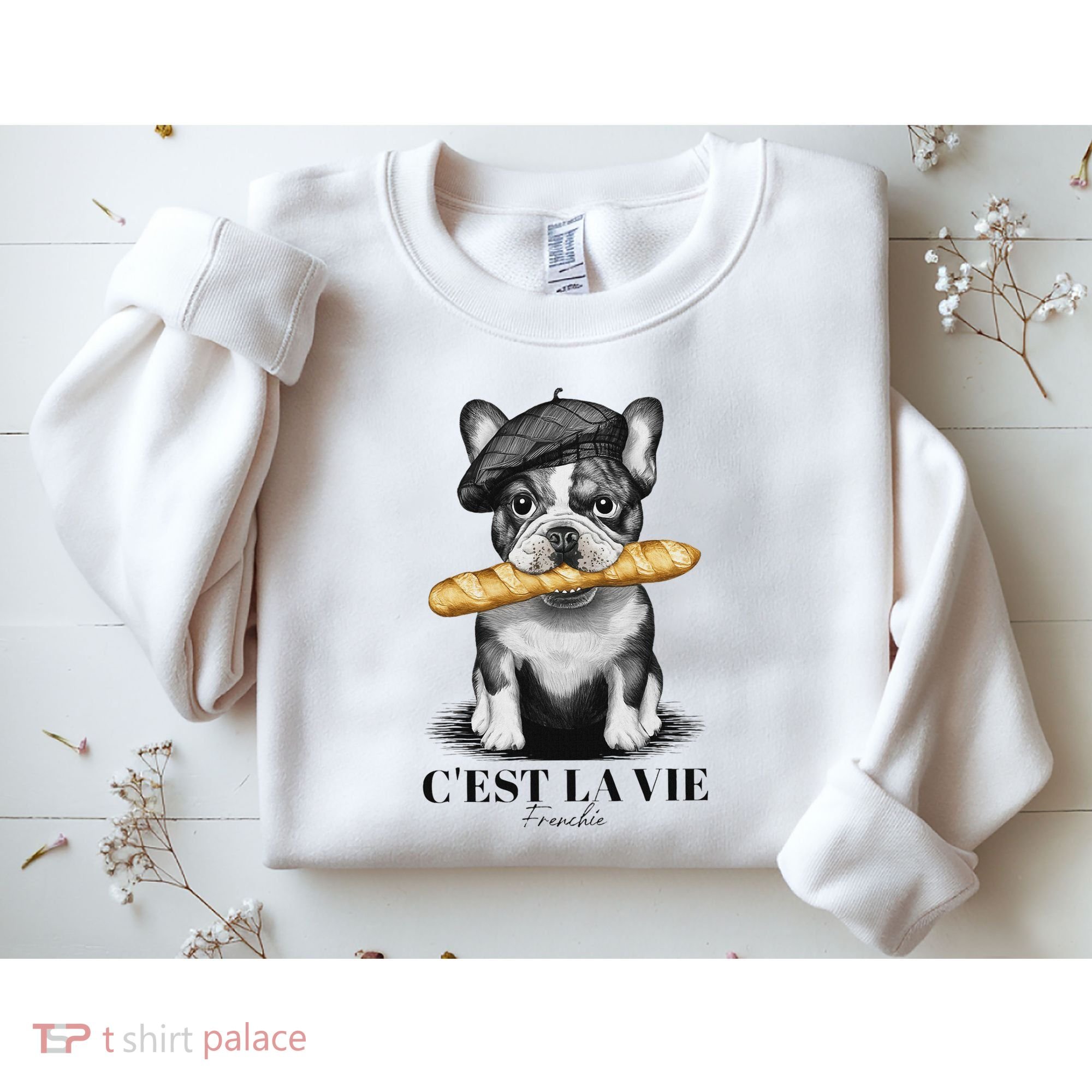 French Bulldog Frenchie Dog Lover Dad Dog Mom CEst La Vie Sweatshirt