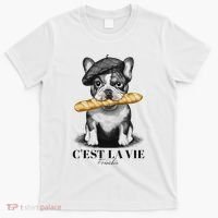 French Bulldog Frenchie Dog Lover Dad Dog Mom CEst La Vie T-Shirt thumb 0