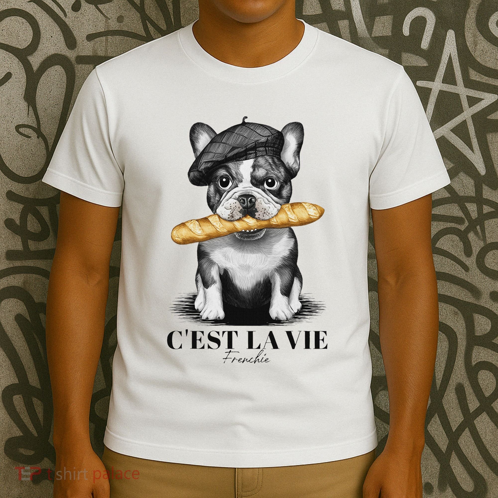 French Bulldog Frenchie Dog Lover Dad Dog Mom CEst La Vie T-Shirt