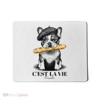 French Bulldog Frenchie Dog Lover Dad Dog Mom CEst La Vie Mousepad thumb 0