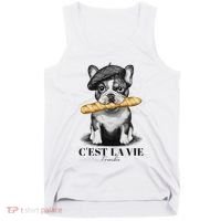 French Bulldog Frenchie Dog Lover Dad Dog Mom CEst La Vie Tank Top thumb 0
