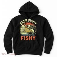 funny Bass Fishing Beer Fishy Reel Cool Dad Hoodie thumb 0