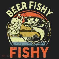 funny Bass Fishing Beer Fishy Reel Cool Dad Hat thumb 2
