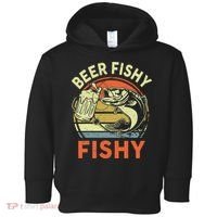 funny Bass Fishing Beer Fishy Reel Cool Dad Toddler Hoodie thumb 0