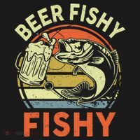 funny Bass Fishing Beer Fishy Reel Cool Dad Kids Long Sleeve Shirt thumb 2