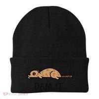 Funny Beaver Funny Saying Dam It Beaver Funny Beaver Saying Beanie thumb 0