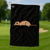 Funny Beaver Funny Saying Dam It Beaver Funny Beaver Saying Golf Towel thumb 1