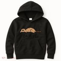 Funny Beaver Funny Saying Dam It Beaver Funny Beaver Saying Kids Hoodie thumb 0