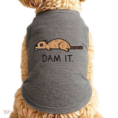 Funny Beaver Funny Saying Dam It Beaver Funny Beaver Saying Doggie Tank