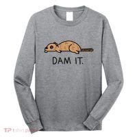Funny Beaver Funny Saying Dam It Beaver Funny Beaver Saying Long Sleeve Shirt thumb 0