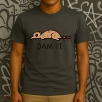 Funny Beaver Funny Saying Dam It Beaver Funny Beaver Saying T-Shirt thumb 3