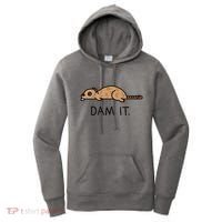 Funny Beaver Funny Saying Dam It Beaver Funny Beaver Saying Women's Hoodie thumb 0