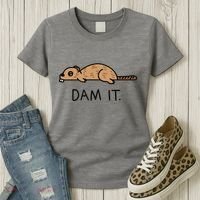 Funny Beaver Funny Saying Dam It Beaver Funny Beaver Saying Women's T-Shirt thumb 3