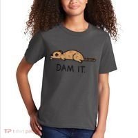 Funny Beaver Funny Saying Dam It Beaver Funny Beaver Saying Kids T-Shirt thumb 2