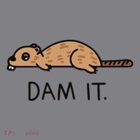 Funny Beaver Funny Saying Dam It Beaver Funny Beaver Saying Kids T-Shirt thumb 4