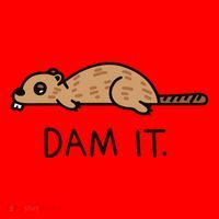 Funny Beaver Funny Saying Dam It Beaver Funny Beaver Saying Santa Hat thumb 1