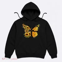 Floral Butterfly Faith Cross Hoodie thumb 0