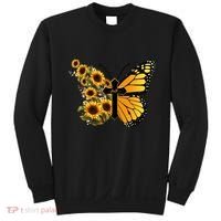 Floral Butterfly Faith Cross Sweatshirt thumb 0