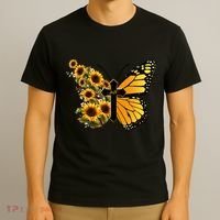 Floral Butterfly Faith Cross T-Shirt thumb 3