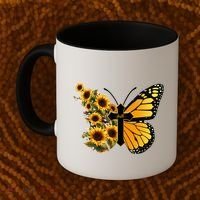 Floral Butterfly Faith Cross Coffee Mug thumb 2