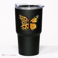 Floral Butterfly Faith Cross Tumbler thumb 0