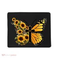 Floral Butterfly Faith Cross Mousepad thumb 0