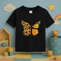 Floral Butterfly Faith Cross Toddler T-Shirt thumb 3