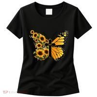 Floral Butterfly Faith Cross Women's T-Shirt thumb 0