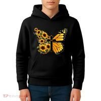 Floral Butterfly Faith Cross Kids Hoodie thumb 4