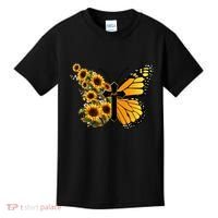 Floral Butterfly Faith Cross Kids T-Shirt thumb 0